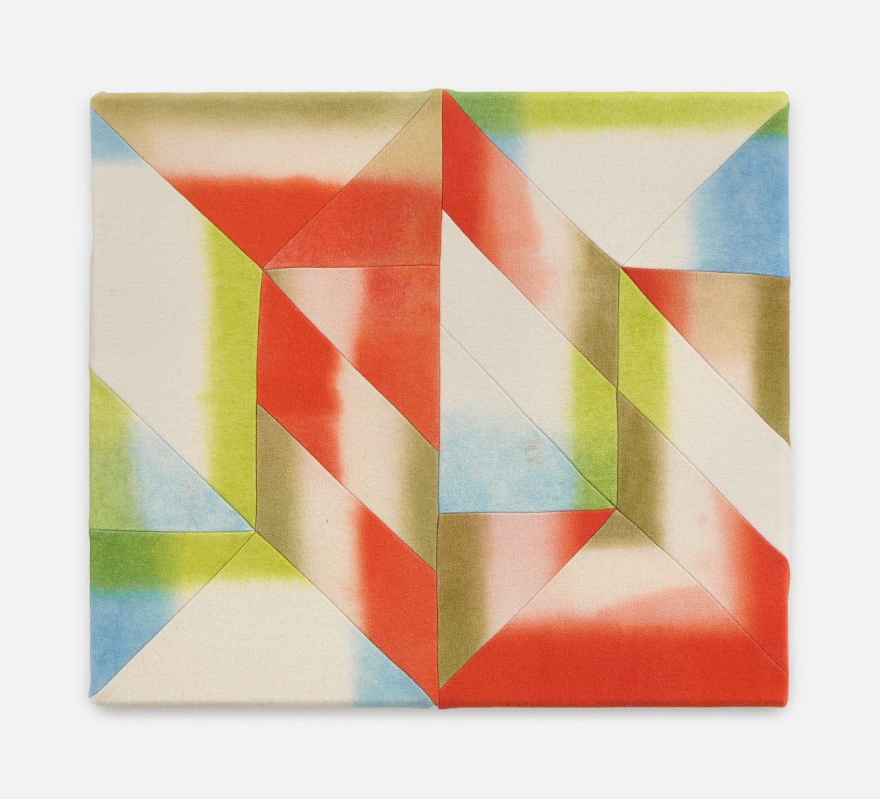 Wilder Alison (b. 1986)  coral arcs an apexed pane, 2022  Dyed wool and thread  46 x 53 cm / 18 x 20 3/4 in