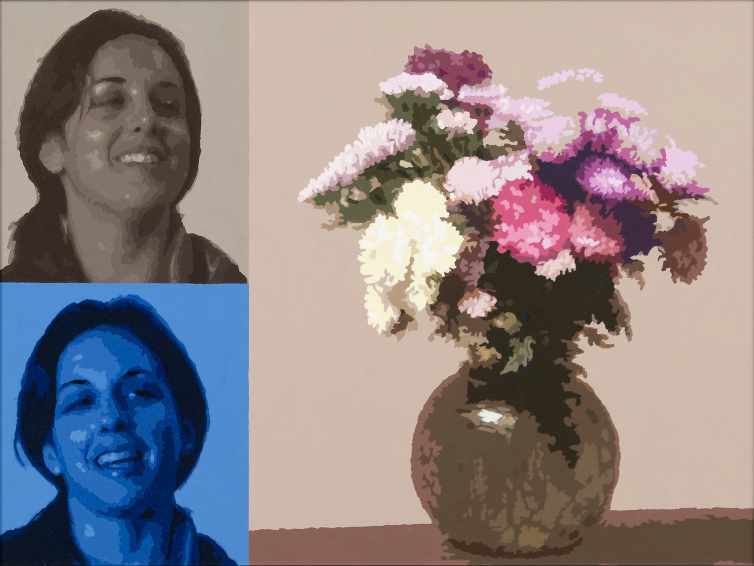 Cain - Double Portrait with Latour Flowers