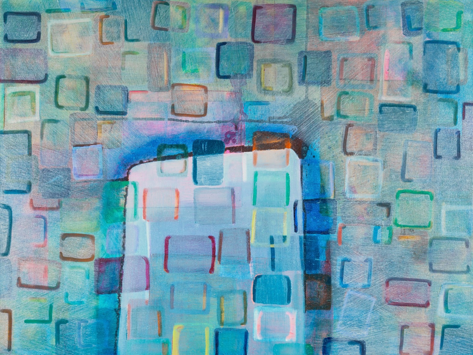 Whitney E. Nye (b. 1966)  Transtemporal, 2020  acrylic and oil on canvas