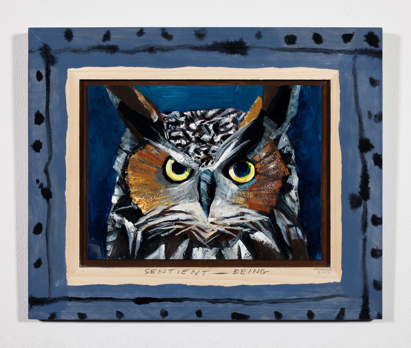 Lucinda Parker (b. 1942)  Sentient Being, 2020  gouache on masonite