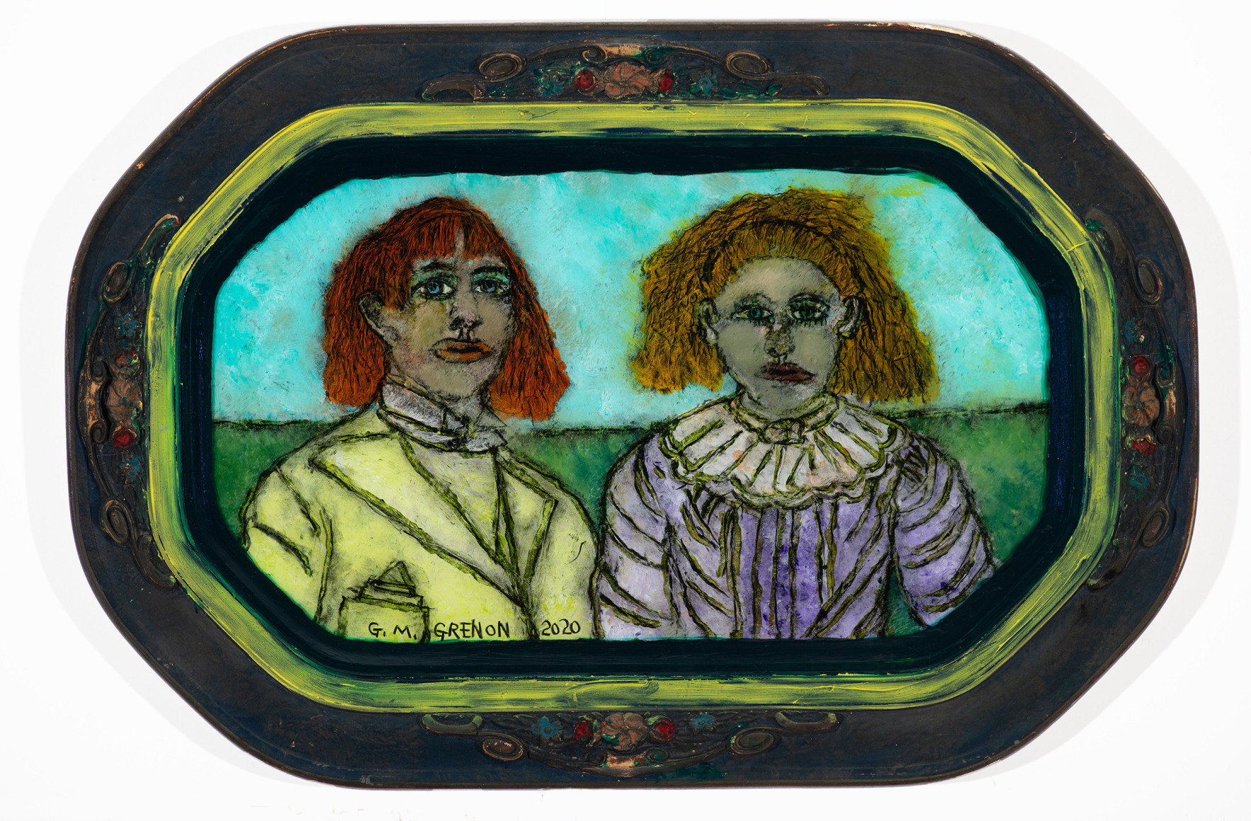 Gregory Grenon (b. 1948)  Out Past Curfew, 2020  oil on glass