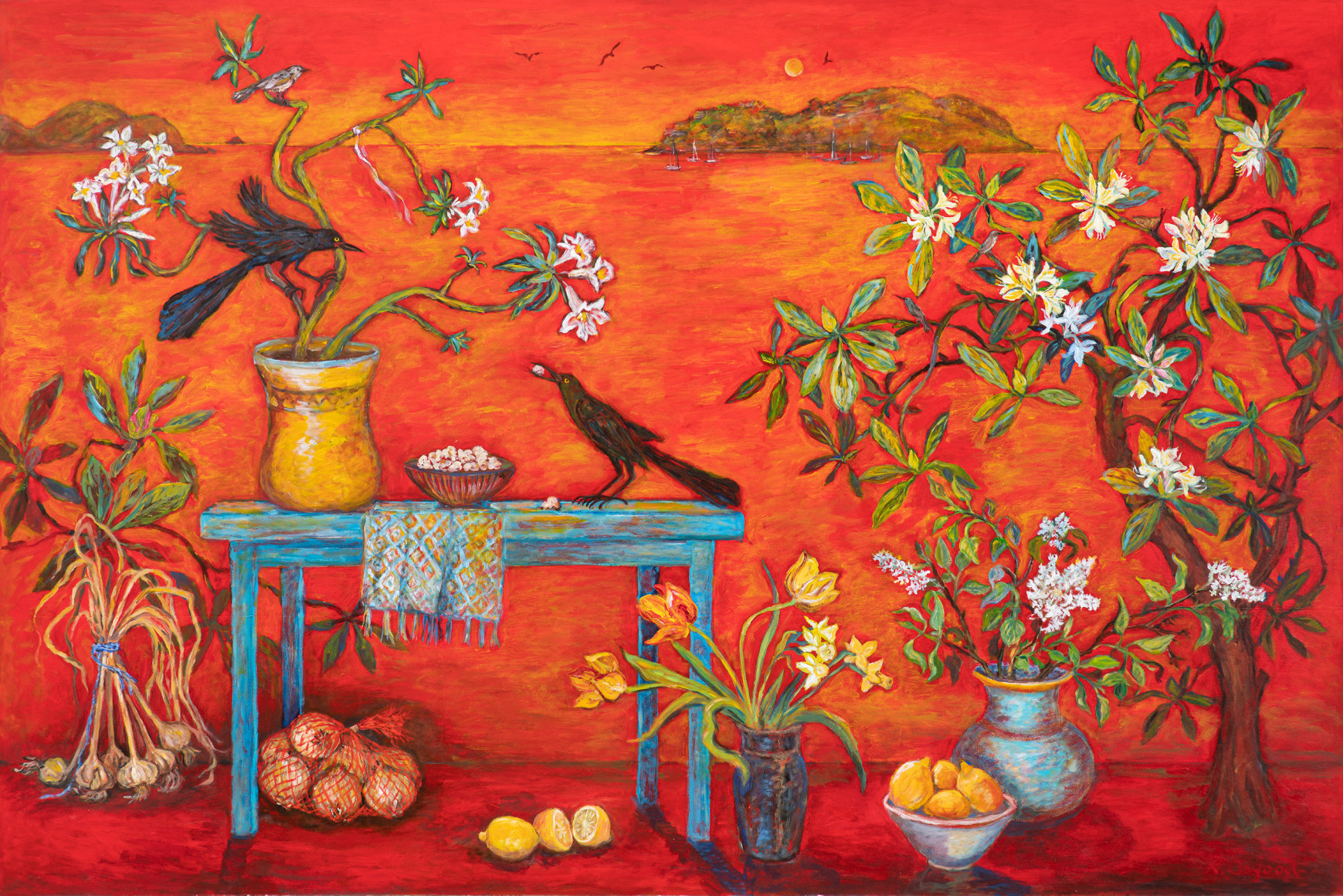 Kim Osgood (b. 1955)  Harmony in Red, 2020