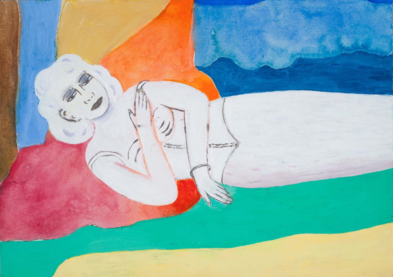 Fay Jones (b. 1936)  Woman in Patchwork