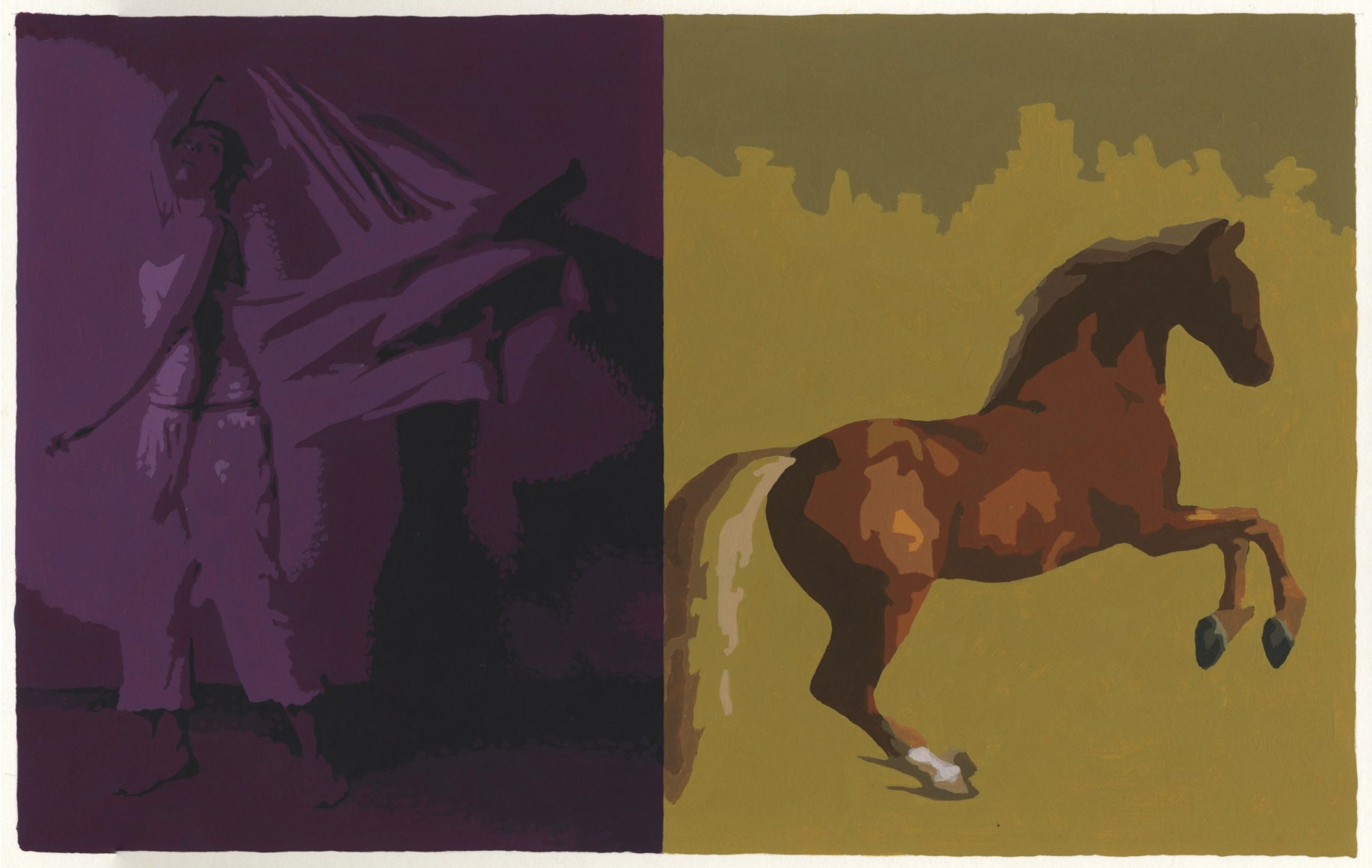 Cain - Purple Figure waving cloth