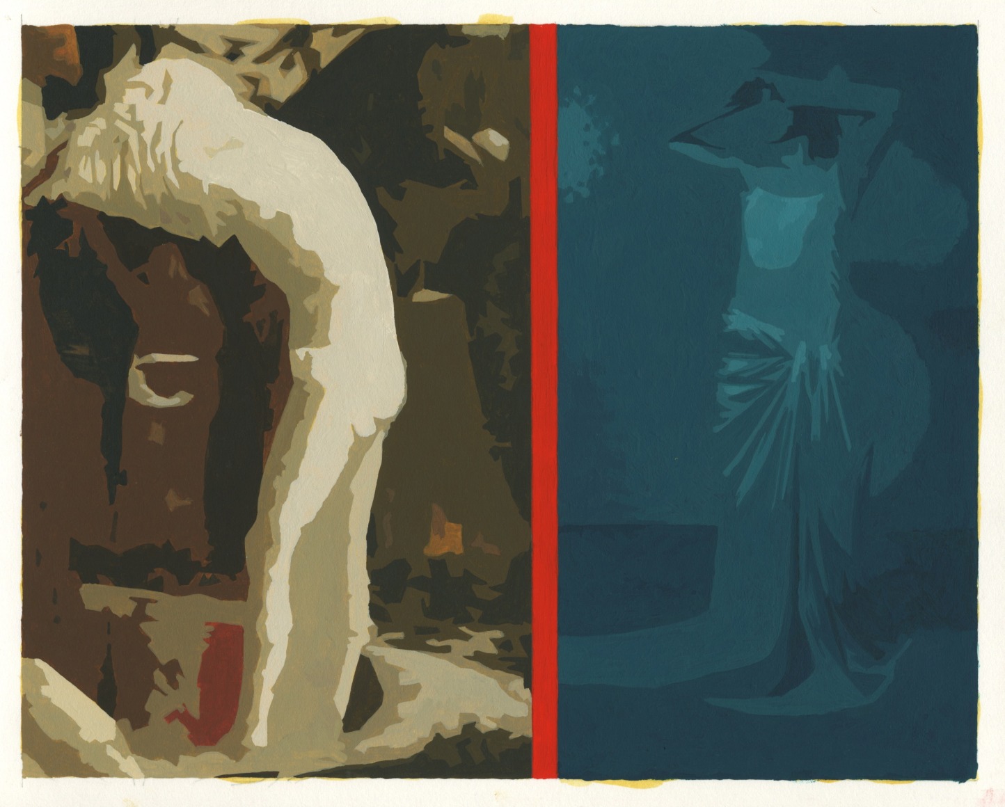 Cain - Green figure with piero della francesca