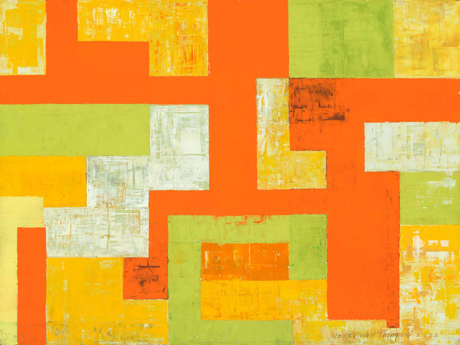 Margot Voorhies Thompson (b. 1948)  Lichen Colors, Hart Mountain Oregon #1, 2022