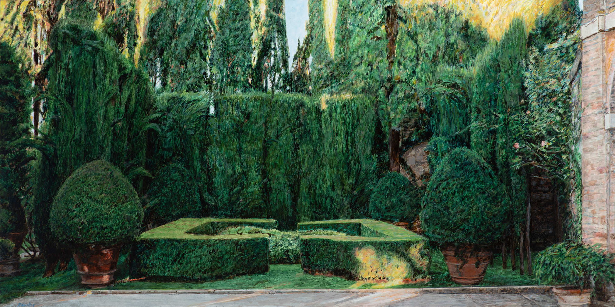 Tom Fawkes (b. 1941)  Giardino Tascabile - La Foce, 2021