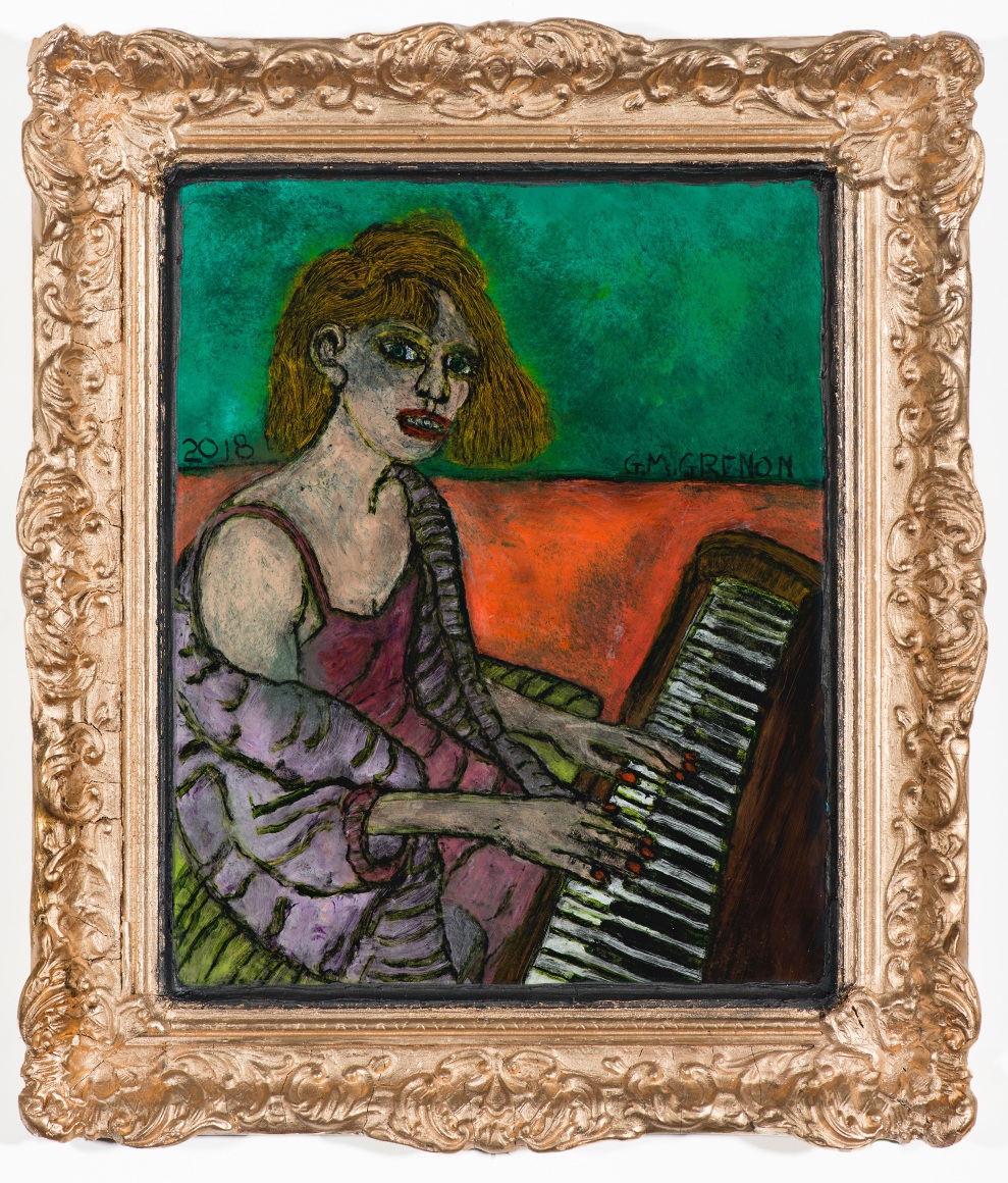 Gregory Grenon (b. 1948)  Everything I Own, 2018  oil on glass