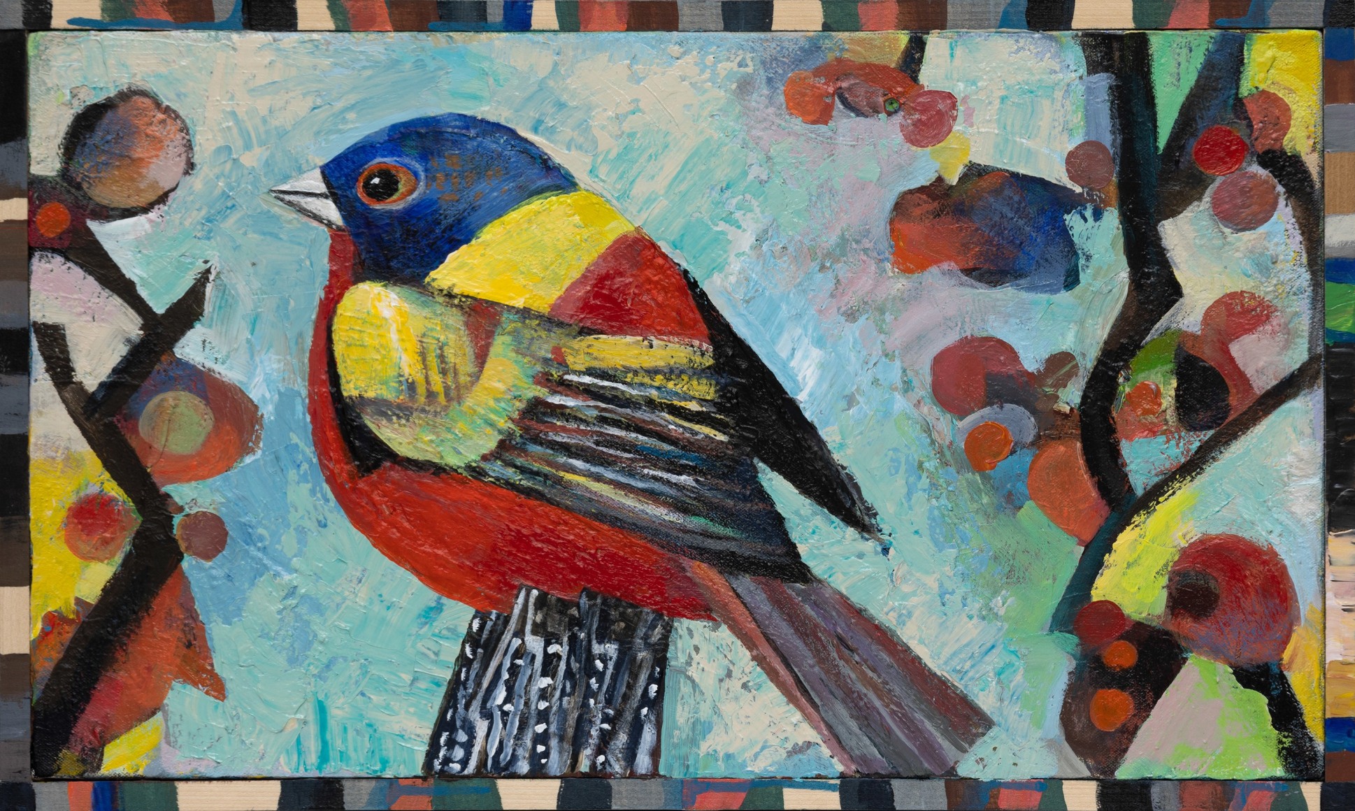 Lucinda Parker (b. 1942)  Painting the Painted Bunting, 2022