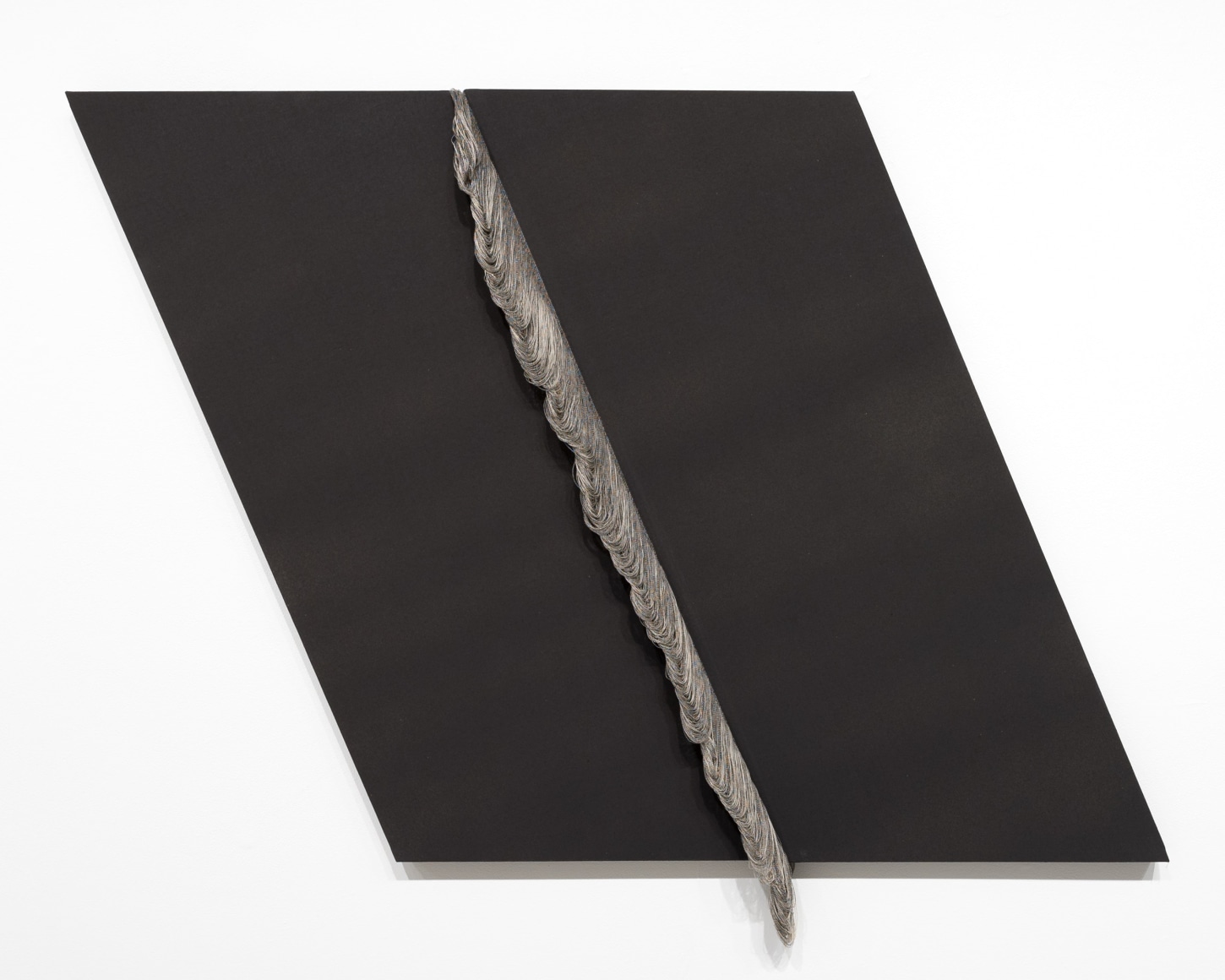 Untitled RL044, 2021  acrylic, graphite, partially unwoven canvas