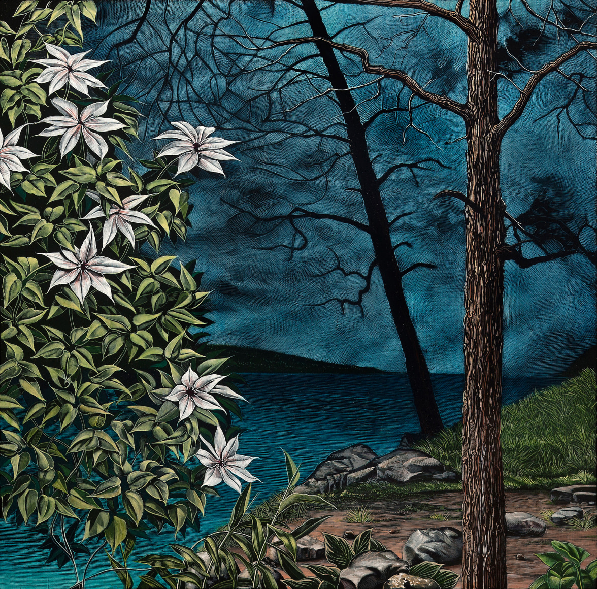 Stotik - white flowers