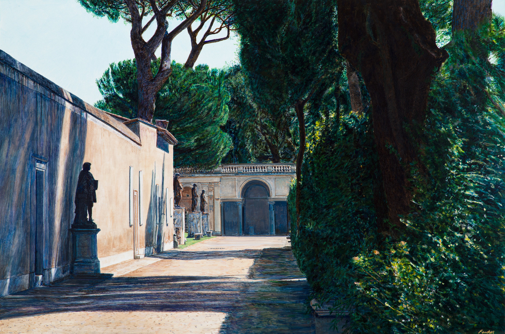 Tom Fawkes (b. 1941)  Villa Medici - Velasquez Vicolo, 2019