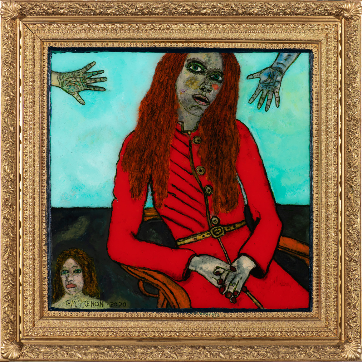 Gregory Grenon (b. 1948)  Making Pictures That Are in My Head, 2020  oil on glass