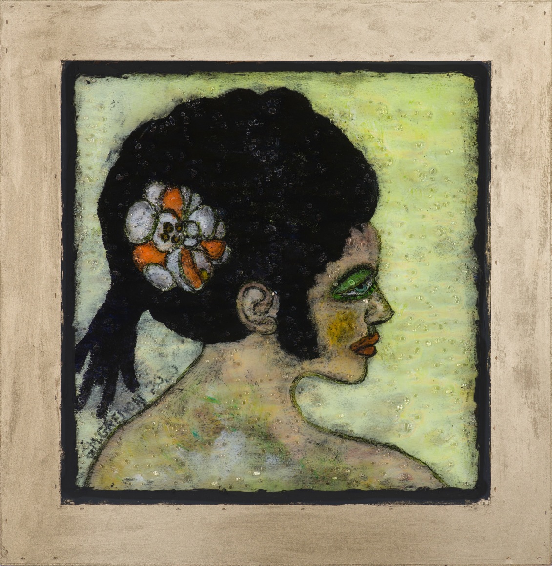 Gregory Grenon (b. 1948)  Unwilling, 2020  oil on Bullseye glass