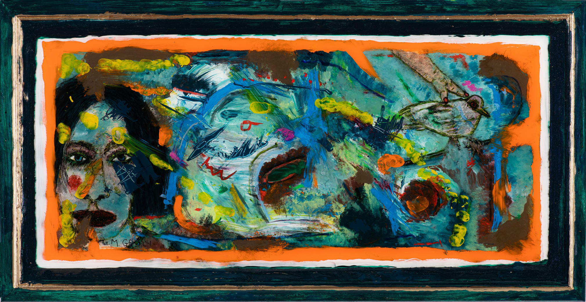 Gregory Grenon (b. 1948)  Hand Bird, 2020  oil on Plexiglas