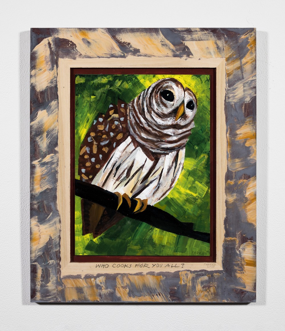 Lucinda Parker (b. 1942)  Who Cooks For You All?, 2020  gouache on masonite