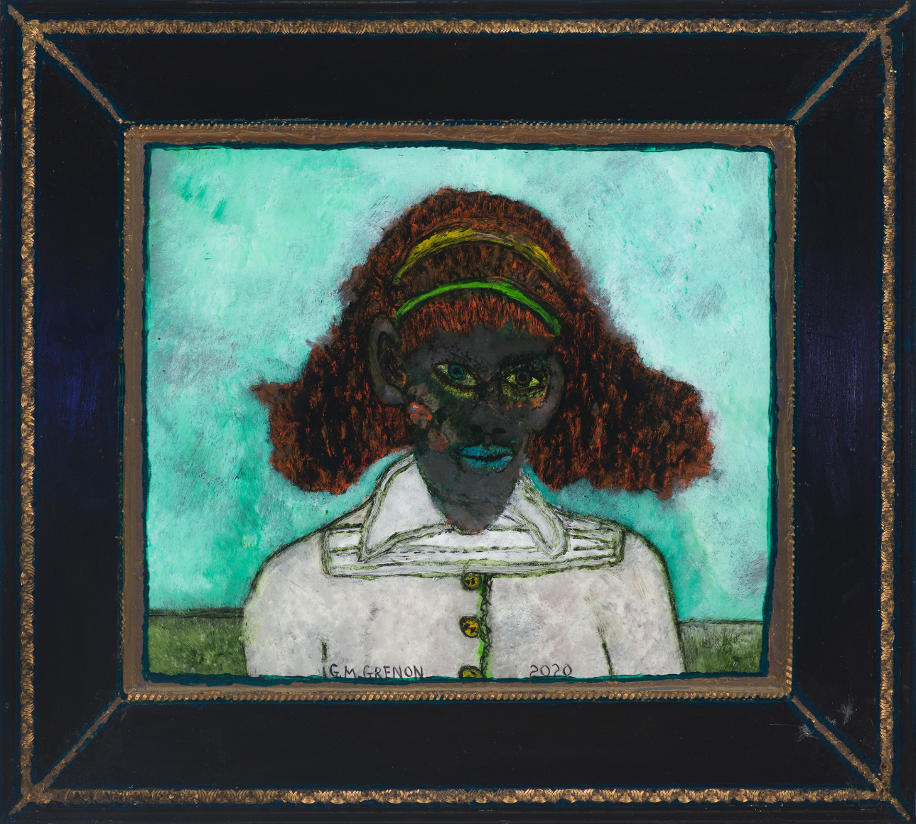 Gregory Grenon (b. 1948)  Natural Woman, 2020  oil on glass