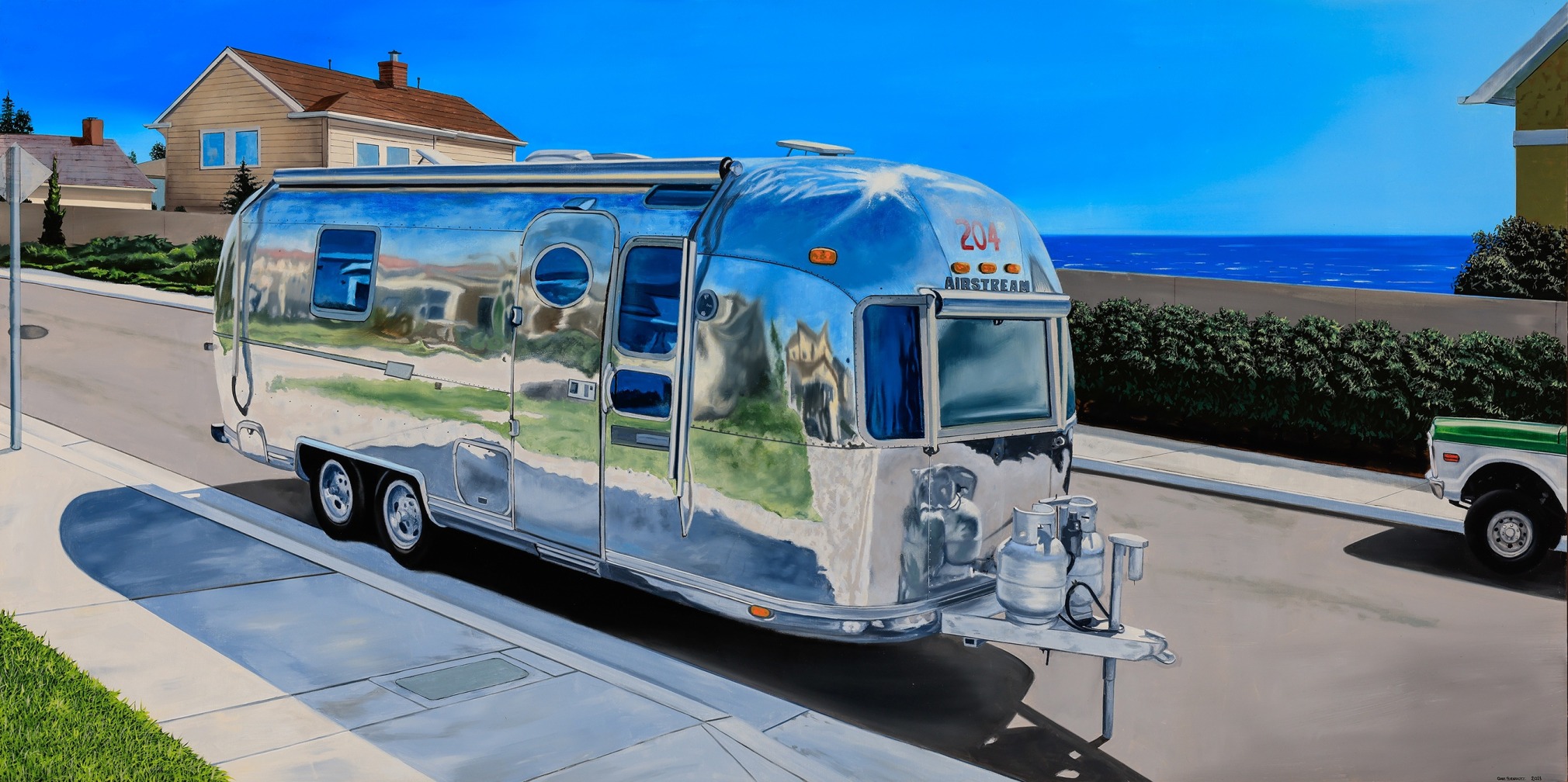 Gabe Fernandez  Airstream with Green Blazer, 2021