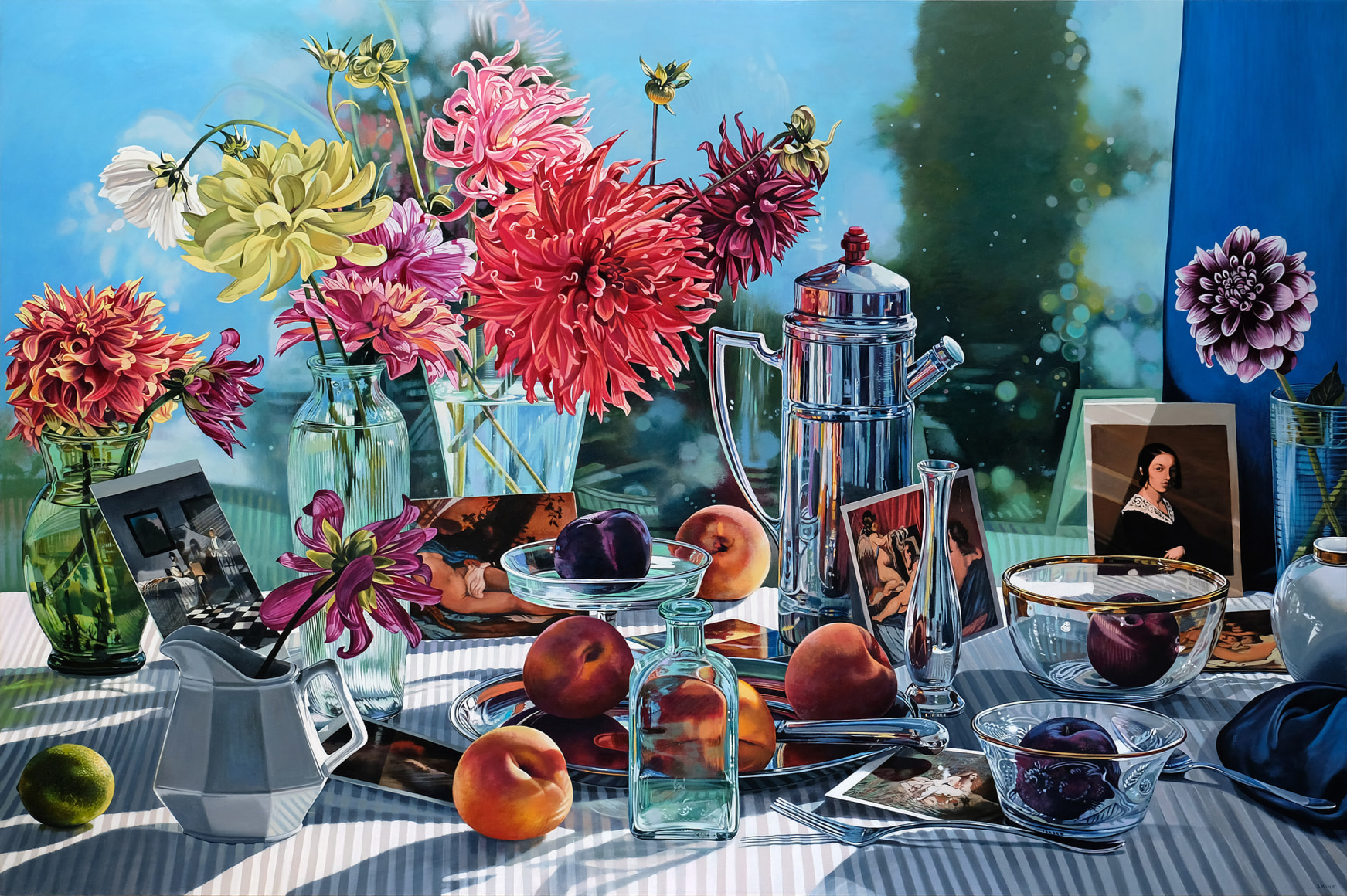 Wolf - Lady of Shalott with Dahlias