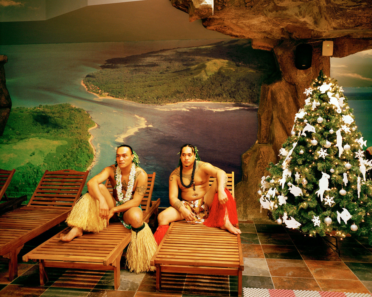 Reiner Riedler, Fake Holidays, Polynesian Dancers, Vichy Aqua Park, Vilnius, Lithuania, 2008, Sous Les Etoiles Gallery