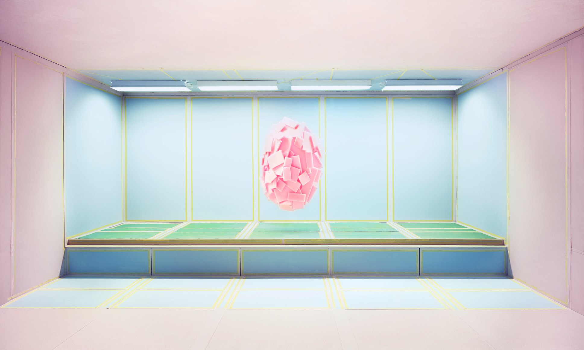 Marleen Sleeuwits, interior, construction,  architecture, space, Sous Les Etoiles Gallery, New York