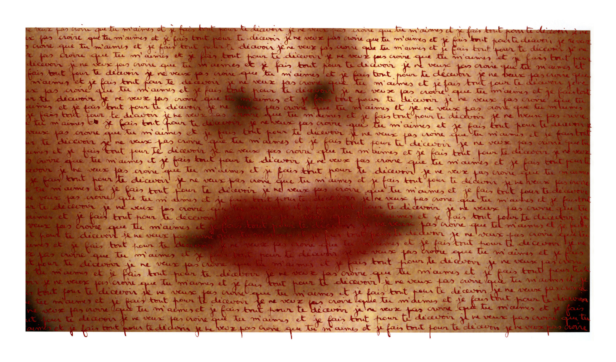 Je ne veux pas croire que tu m'aimes et je fais tout pour te d&eacute;c&eacute;voir, 2015 - What Cannot Be Said | Carolle Benitah Photography