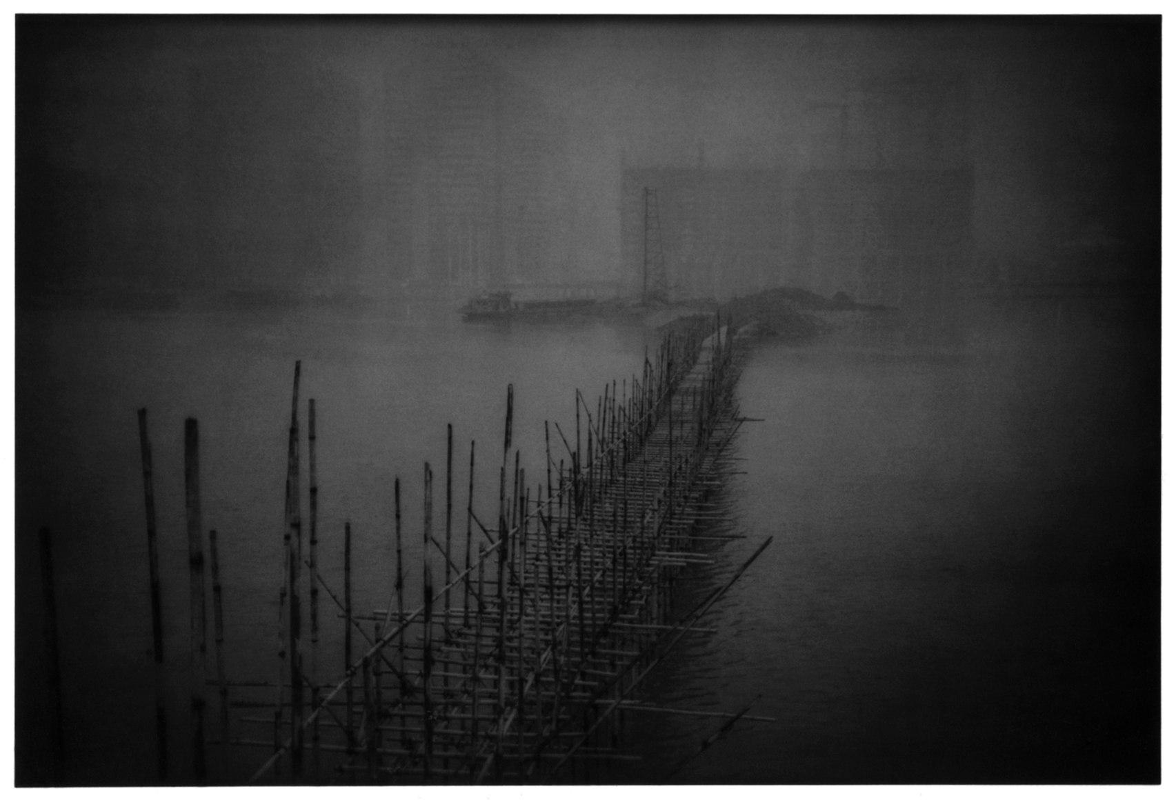 Bamboo bridge, Guangdong Province, China, 1999 - Empire | James Whitlow Delano Documentary Fine Art