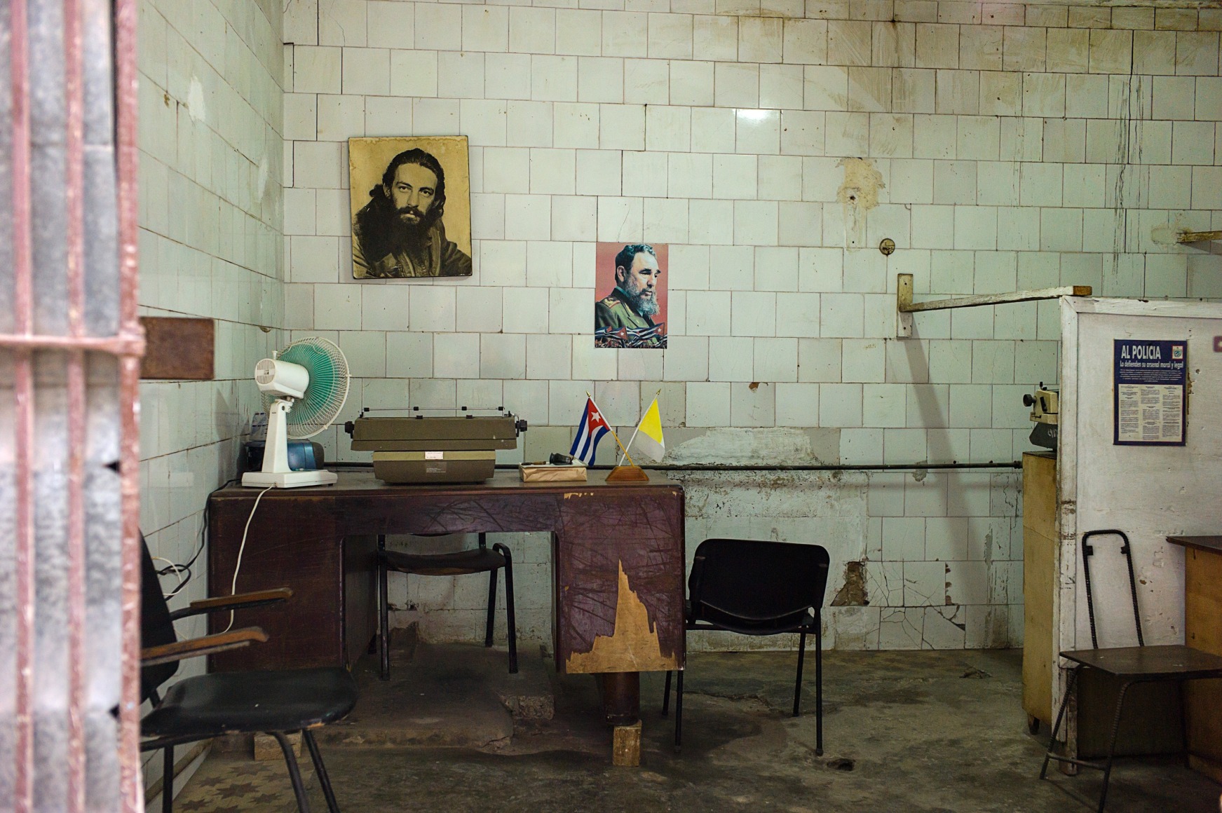 Magdalena Sol&eacute;, Cuba - Hasta Siempre (Cuba Forever), Police Station, Havana, 2013, Sous Les Etoiles Gallery