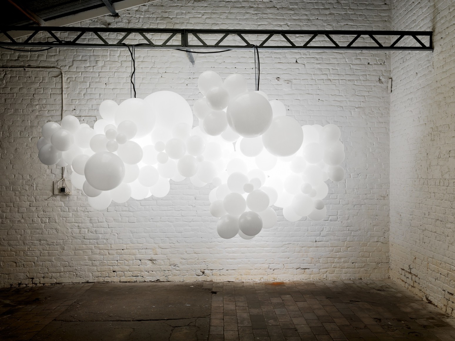 Charles Petillon, white balloon, architecture, landscape, Sous Les Etoiles Gallery,