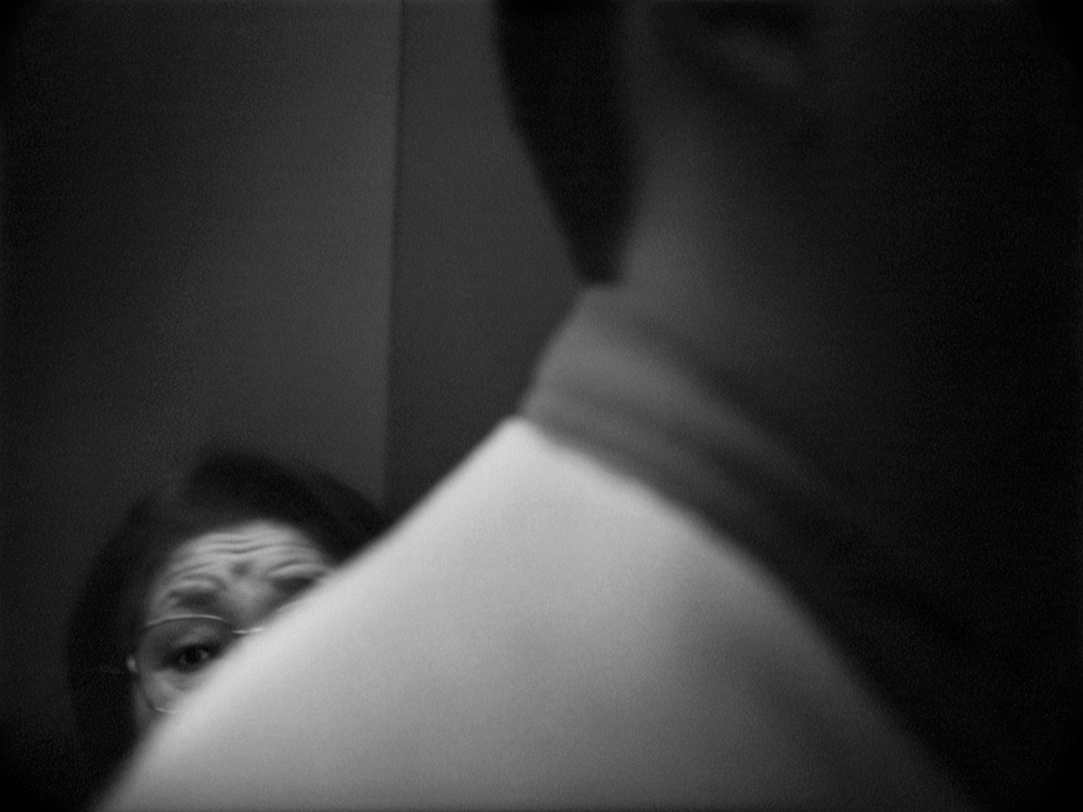 Elevator encounter, Shinjuko, Tokyo, Japan, 1996 - Mangaland | James Whitlow Delano Documentary Photography