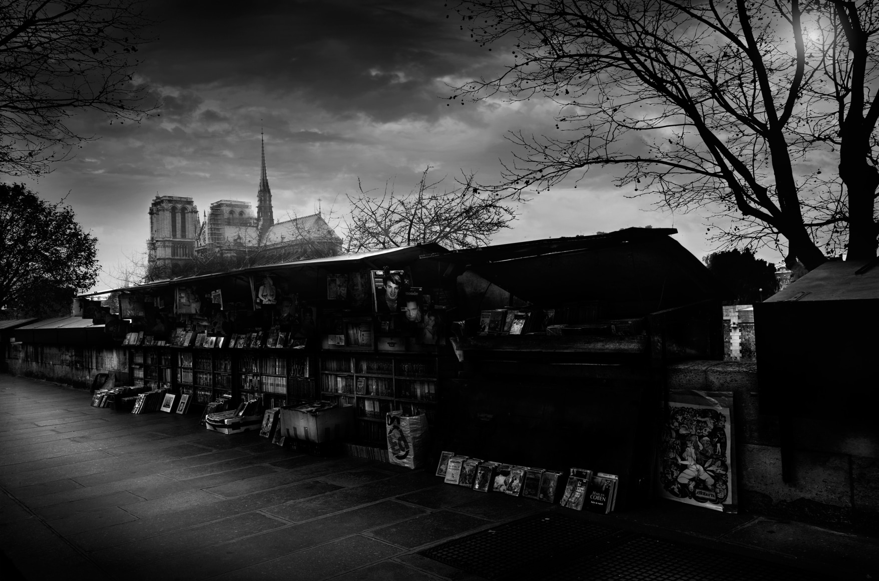 Jean-Michel Berts, The Light of Paris, Booksellers, 2005, Sous Les Etoiles Gallery