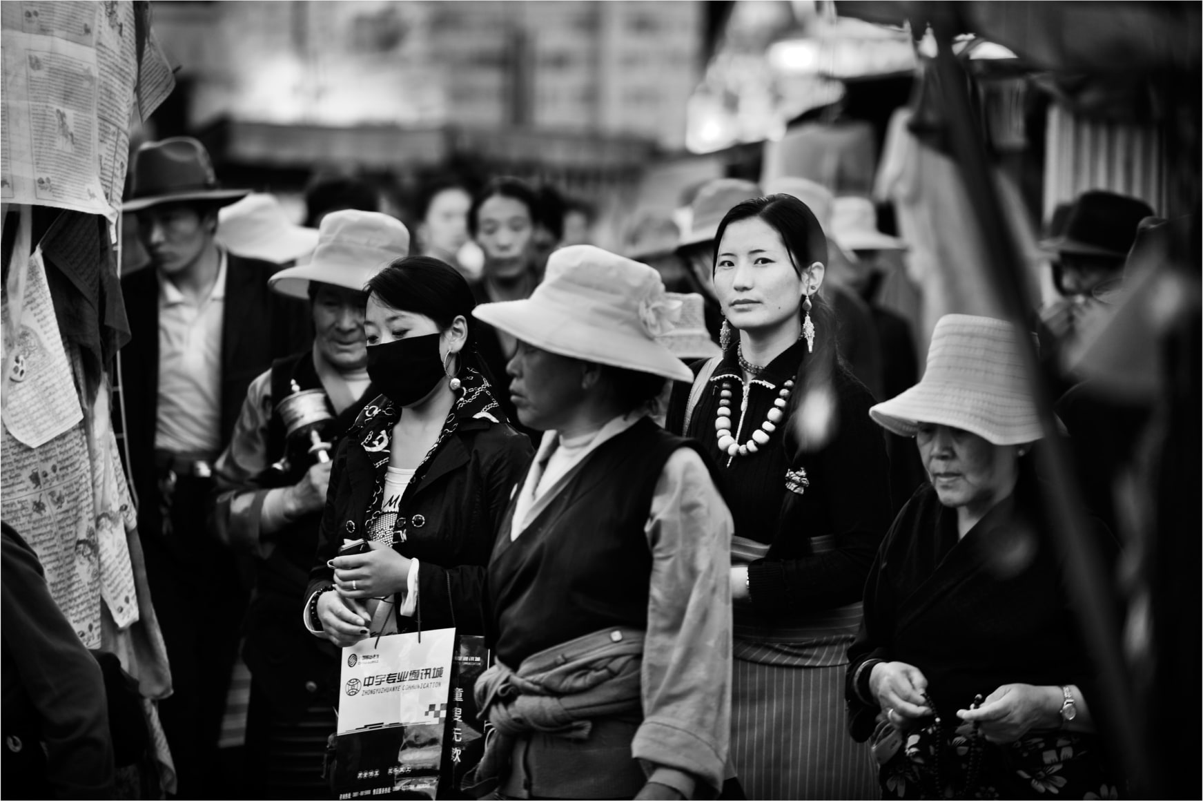 Laurent Zylberman, A Journey in Tibet, Pilgrims around the Jokhang Palace, 2008, Sous Les Etoiles Gallery