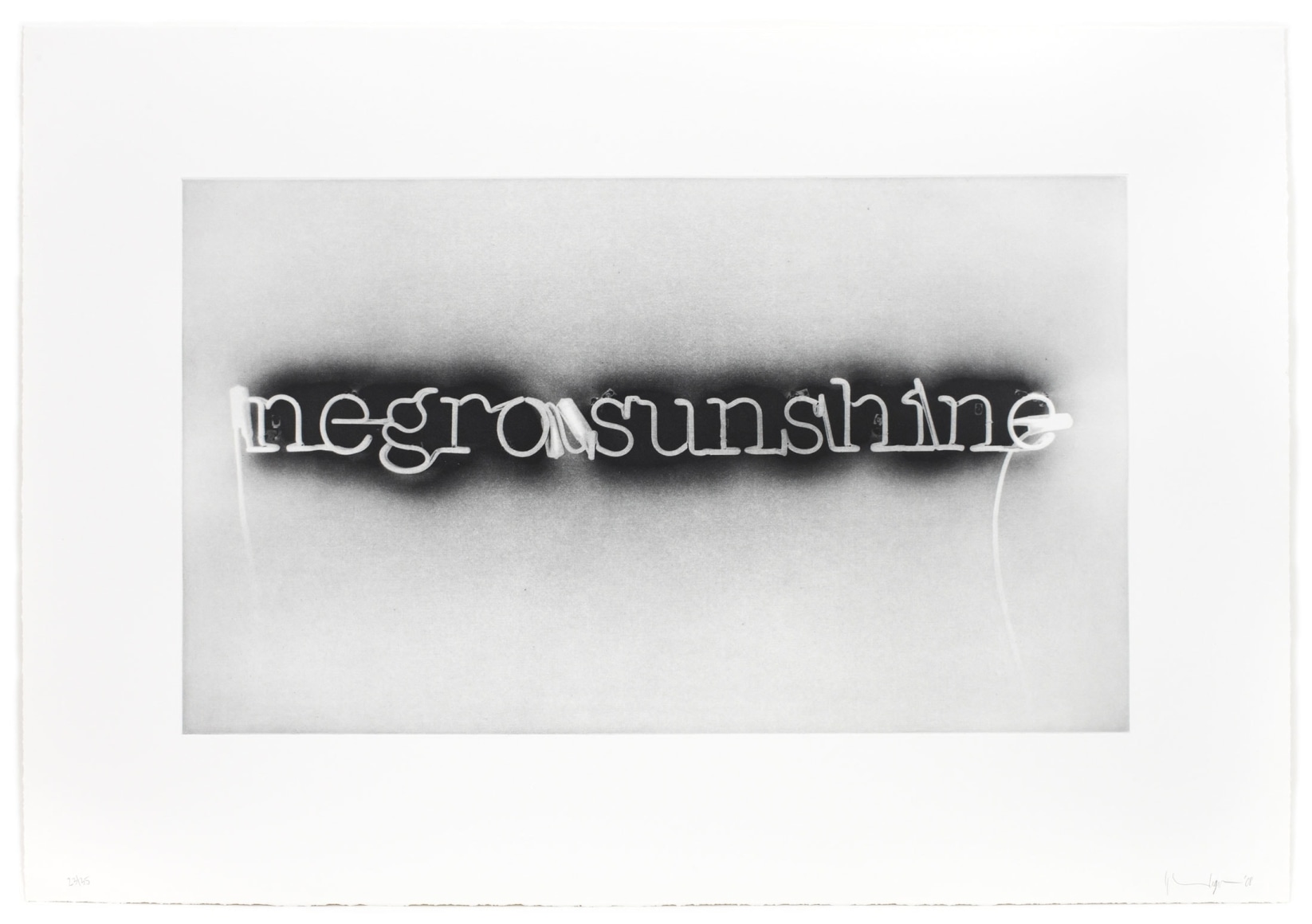 Glenn Ligon Warm Broad Glow (reversed), 2008
