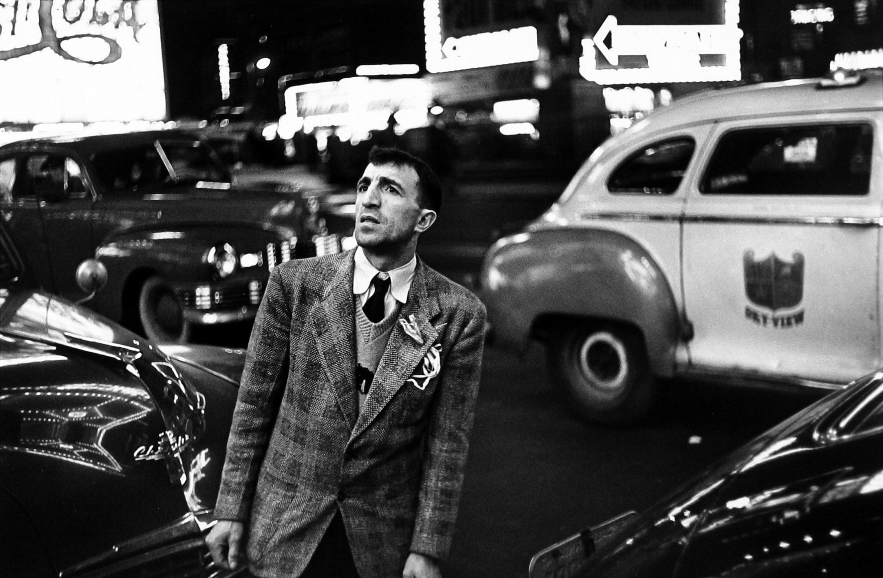Louis Faurer Champion (Man in Times Square Staring), New York City, 1950