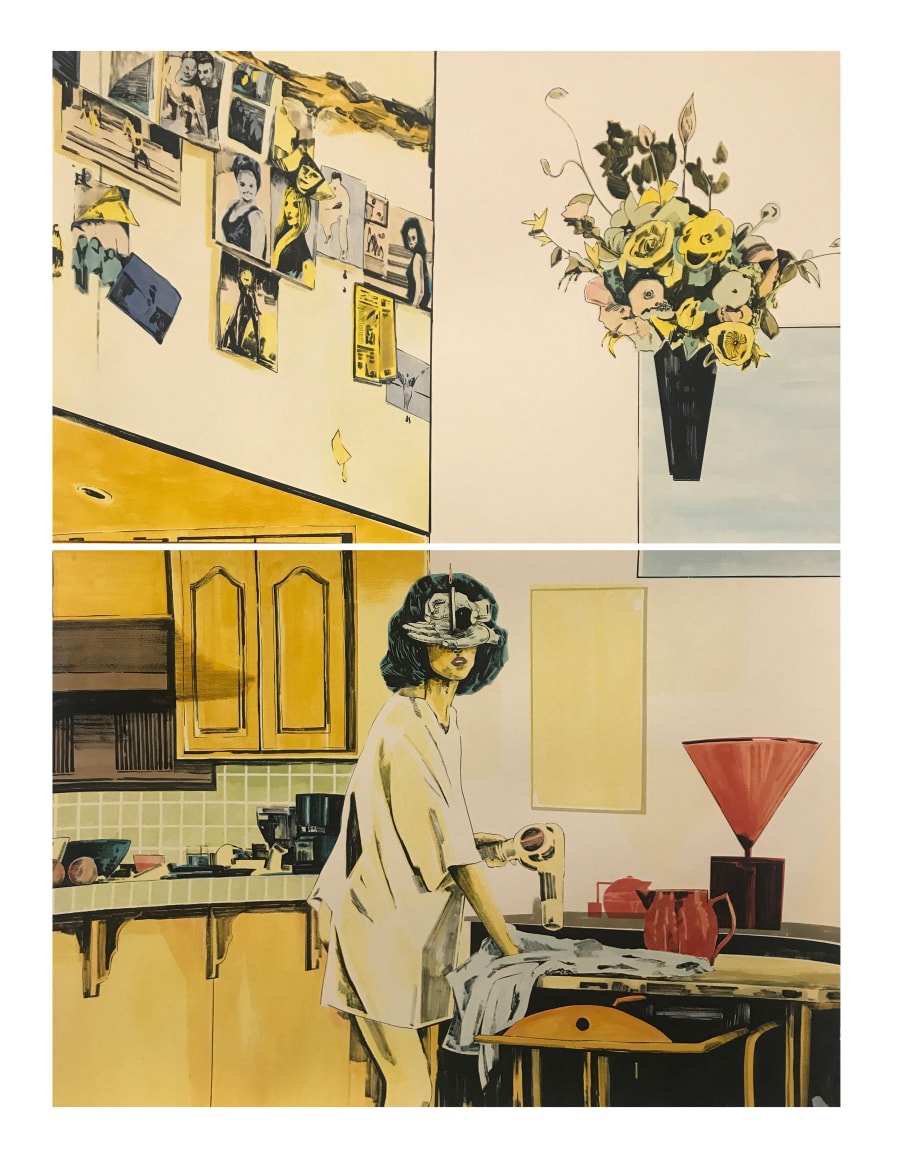 William Buchina, Interior Scene #2: Drying Fabric For An Upcoming