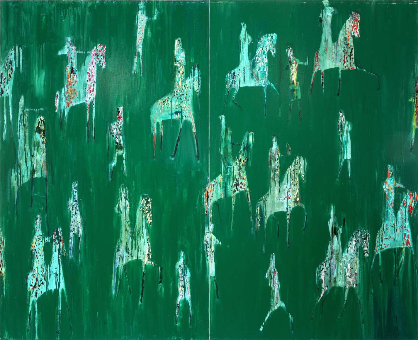 The Green Grass Hunt, 2019_Diptych