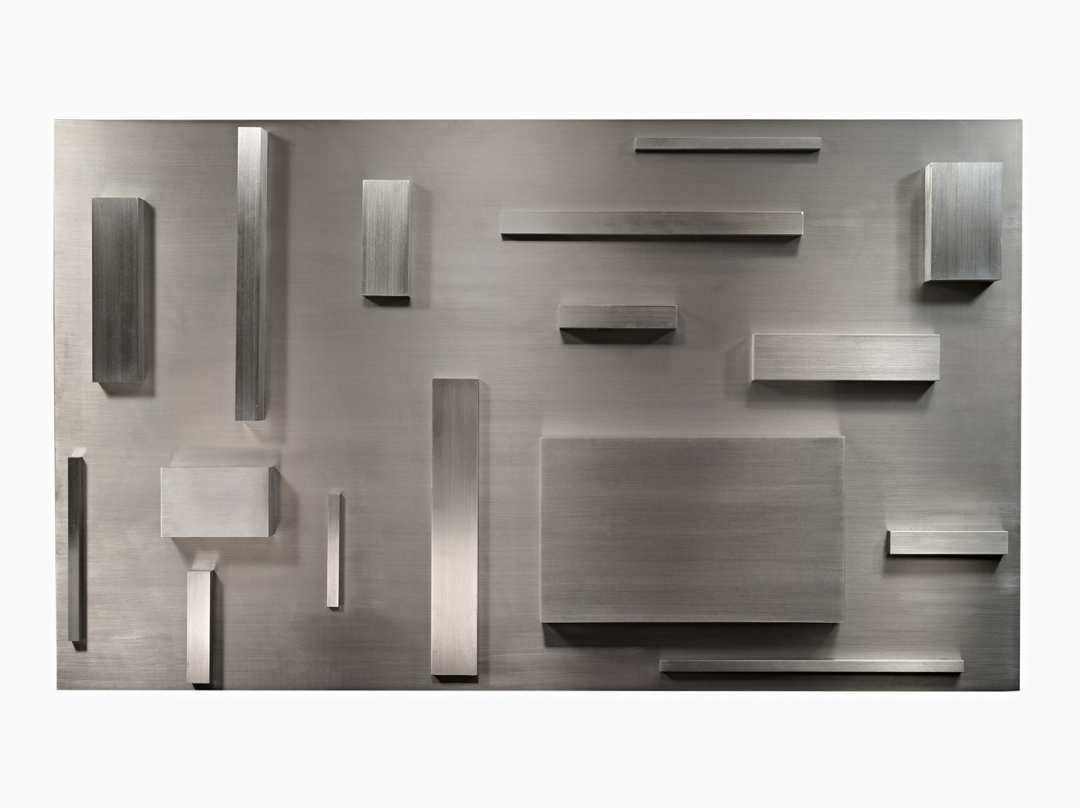 Aluminum Elements Spaced According to Fibonacci, 2008, &nbsp;