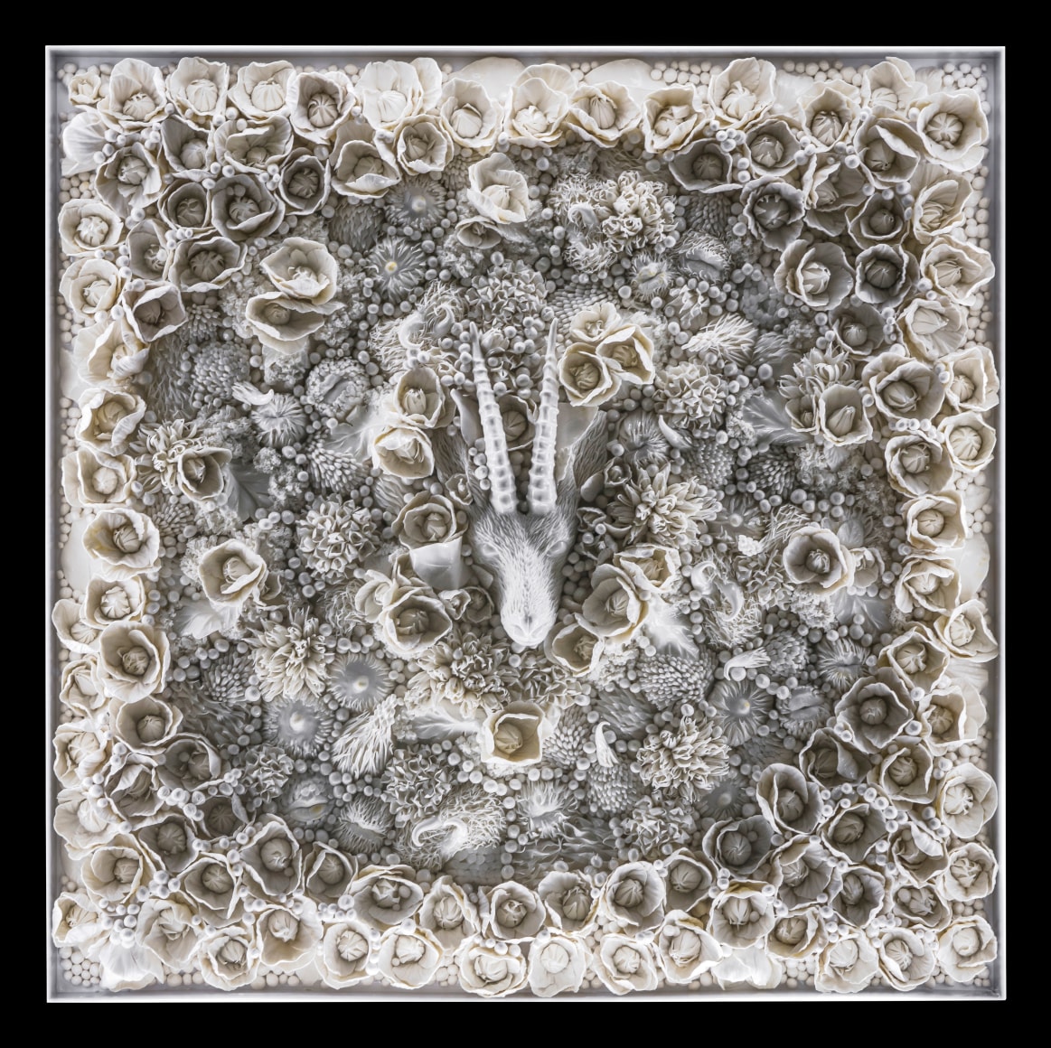 The Gazelle, 2020, Porcelain, 90 x 90 x 12 cm / 35.4 x 35.4 x 4.7 in.