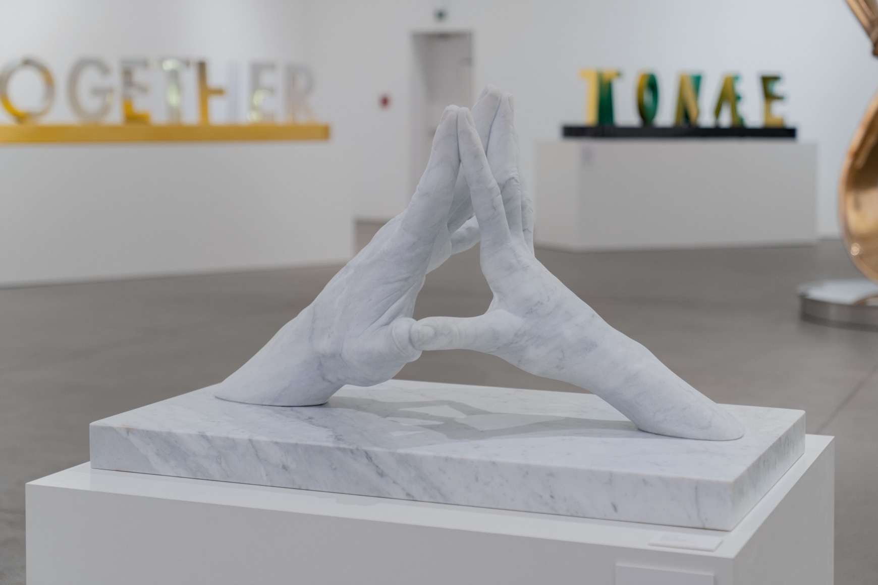 TOGETHER, 2022 Matte white carrara marble