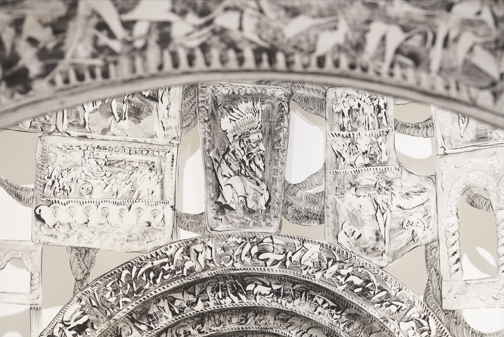 Memory Gates, 2021, Acrylic on cotton, hand-cut