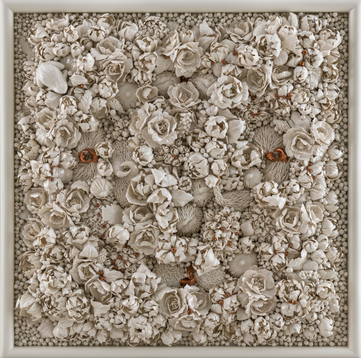 Frog&#039;s Copper Habitat, 2021, Porcelain and Copper, 66 x 66 x 15 cm / 25.9 x 25.9 x 5.9 in.