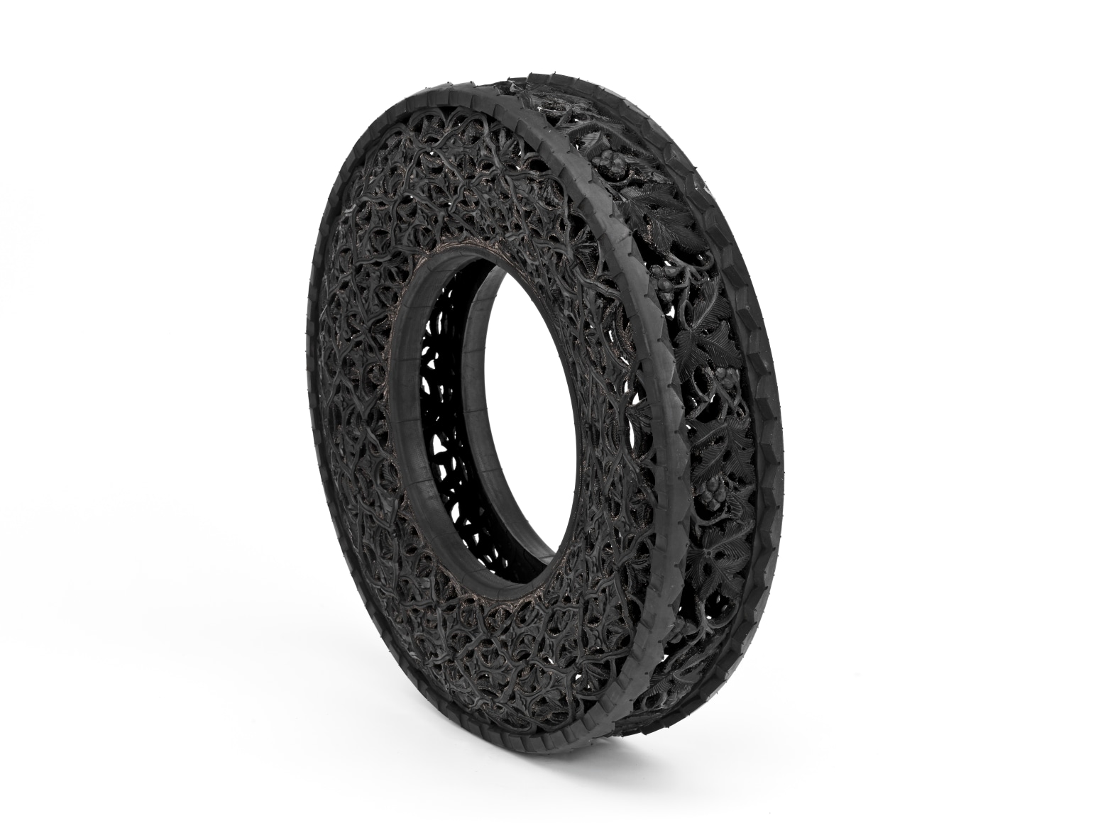 Untitled, 2007, Hand carved tire
