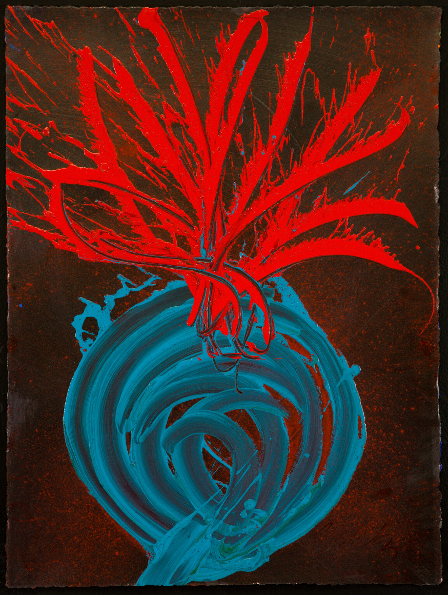 Dale Chihuly&nbsp;, Burned Black Ikebana Drawing