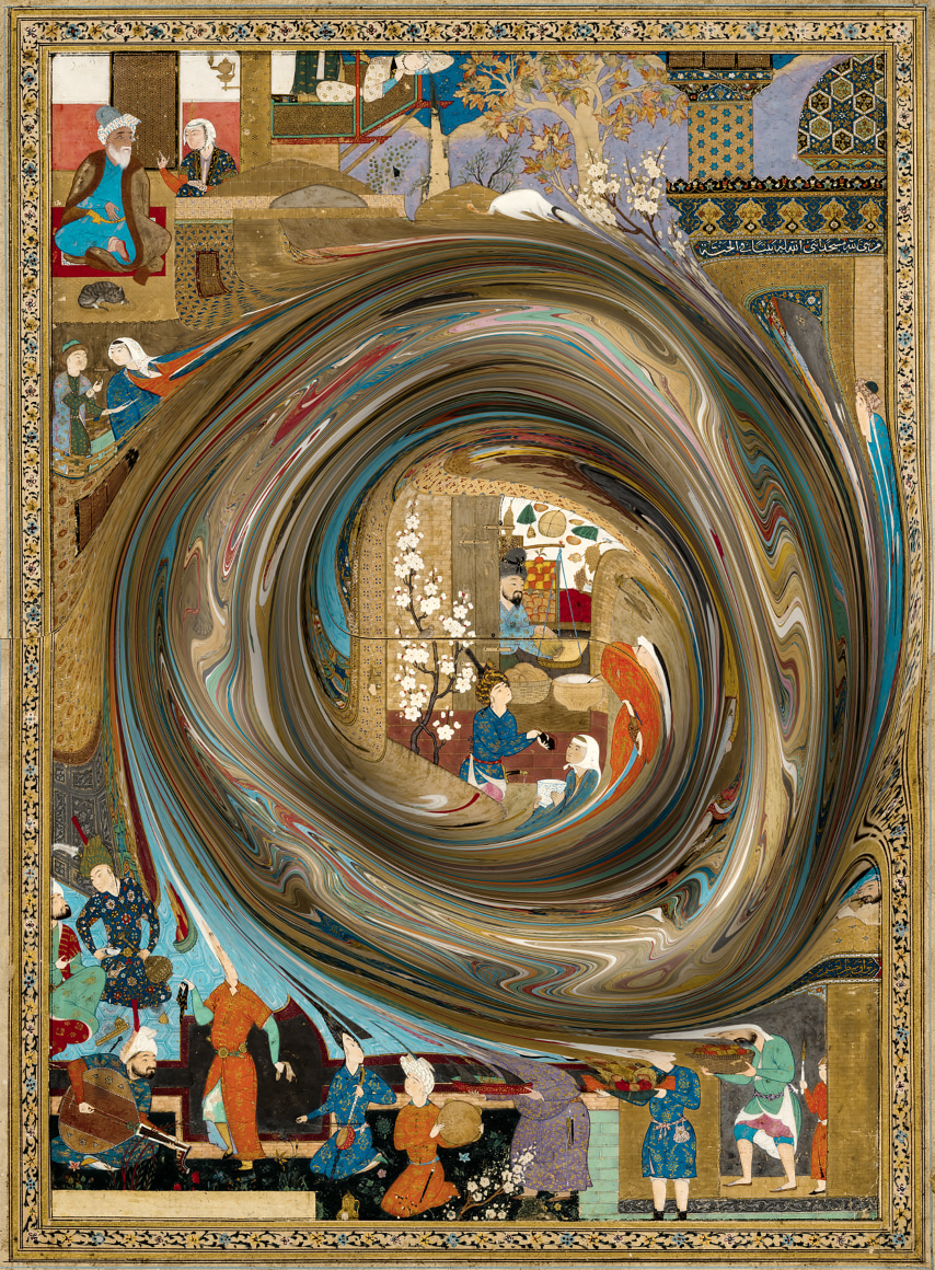 Complex Palace Scene, 2023, Oil on Canvas