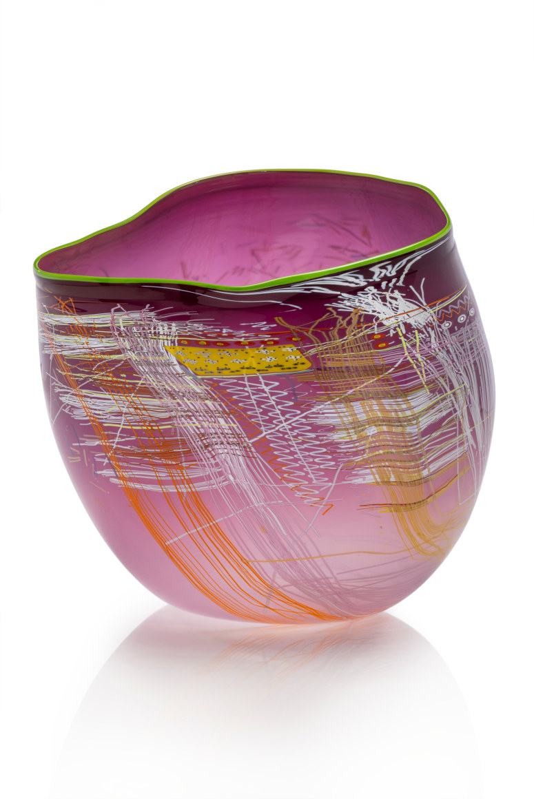 Dale Chihuly&nbsp;, Wild Aster Soft Cylinder with Pale Green Lip Wrap