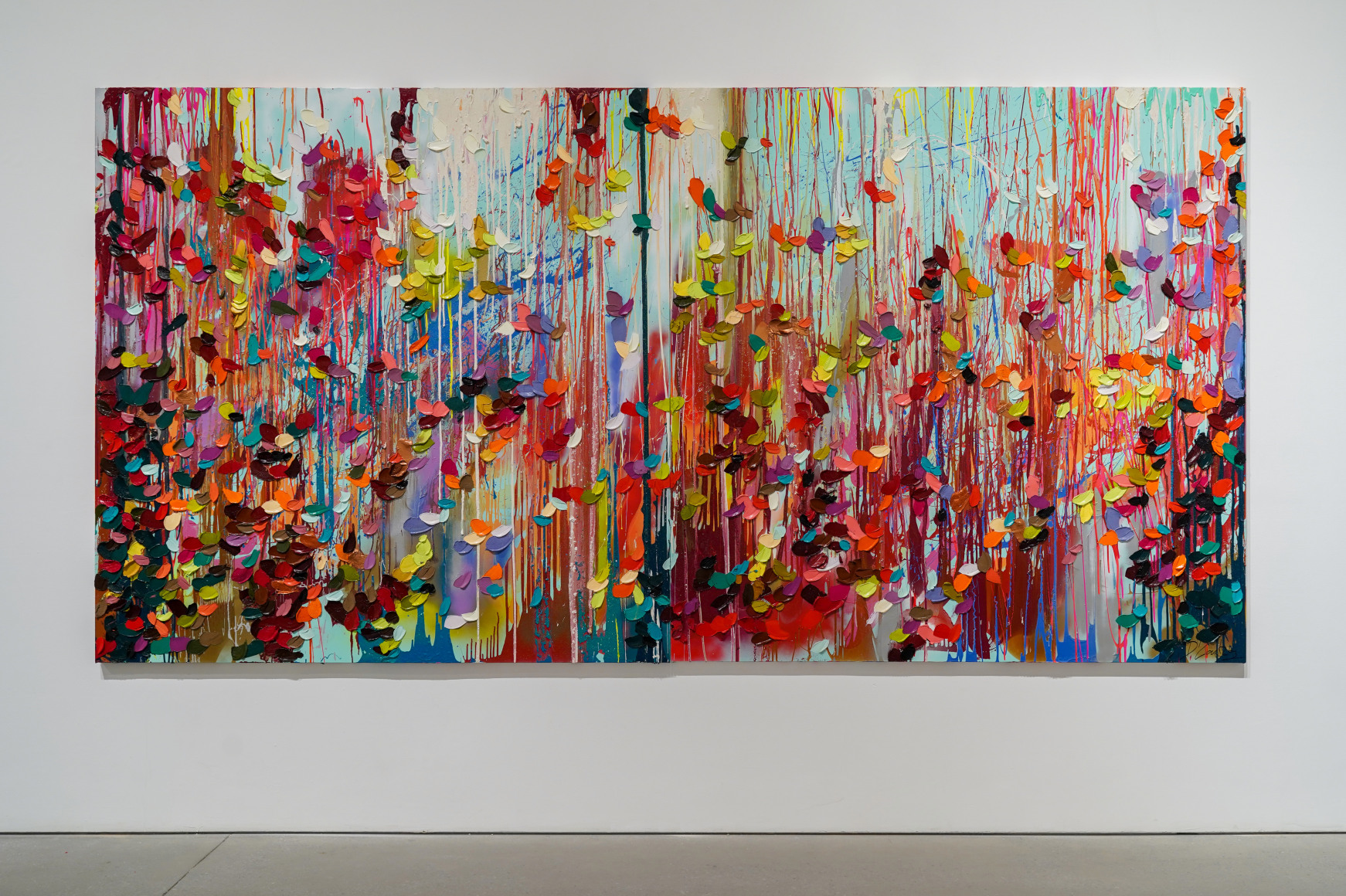 Symbiosis series: &ldquo;Butterflies &amp;amp; flowers dancing in the wind&rdquo;, 2021, Diptych