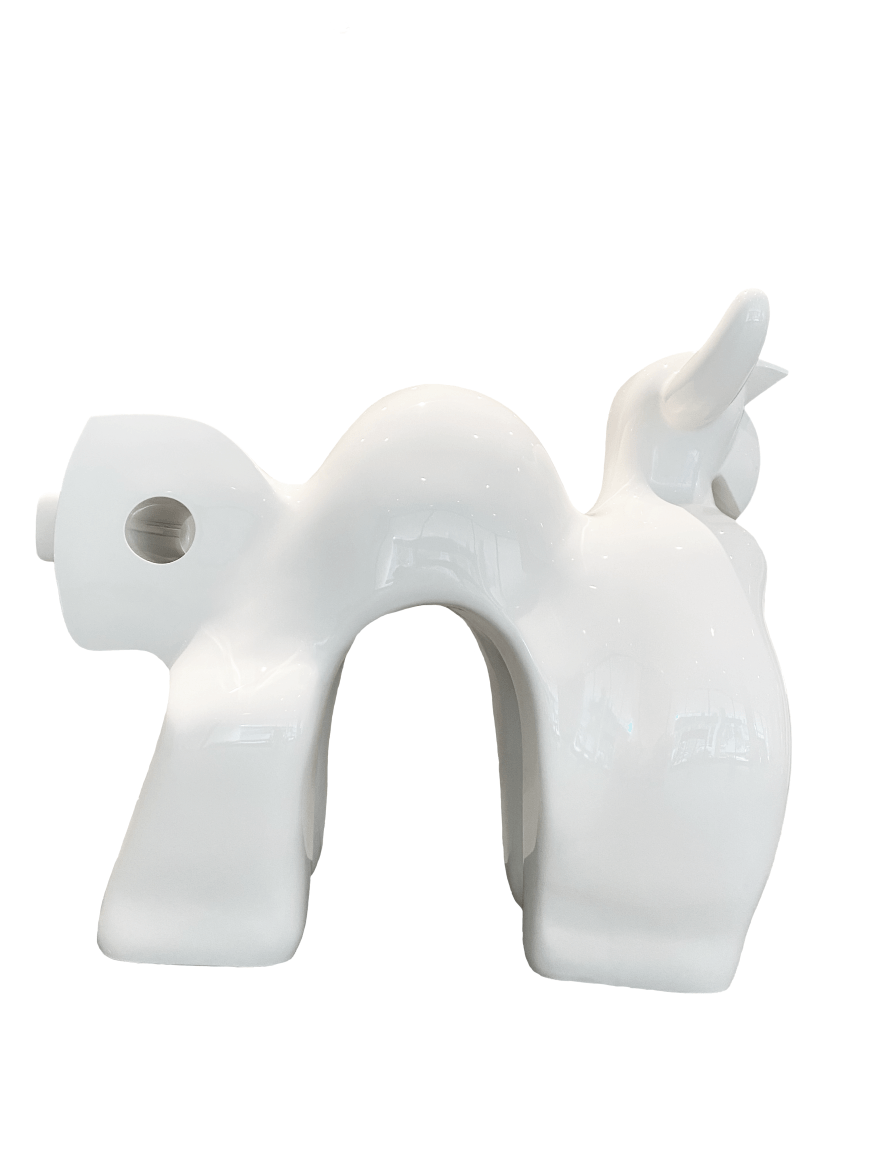 Muan, 2020, White Enamel on Fiberglass