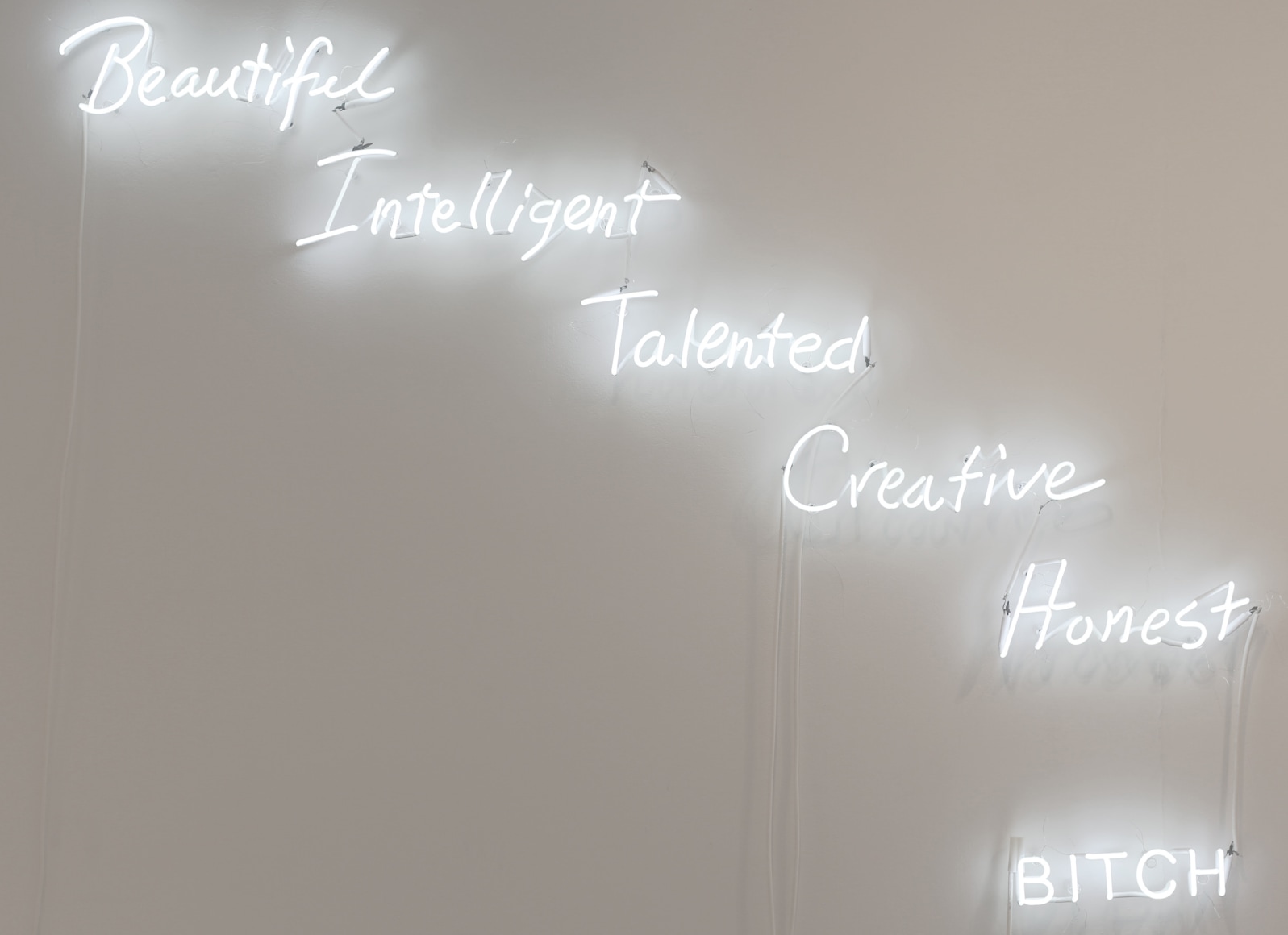 BITCH, 2018, Neon, electrical cord