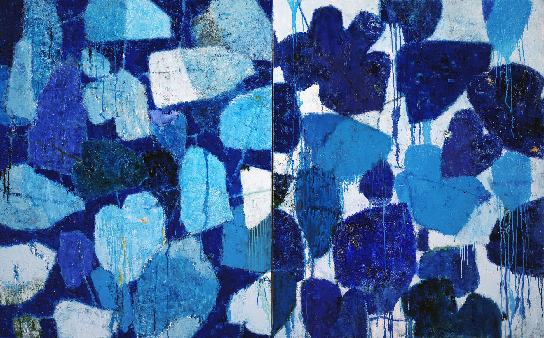 Every Blue Night,&nbsp;2018, Mixed media on canvas