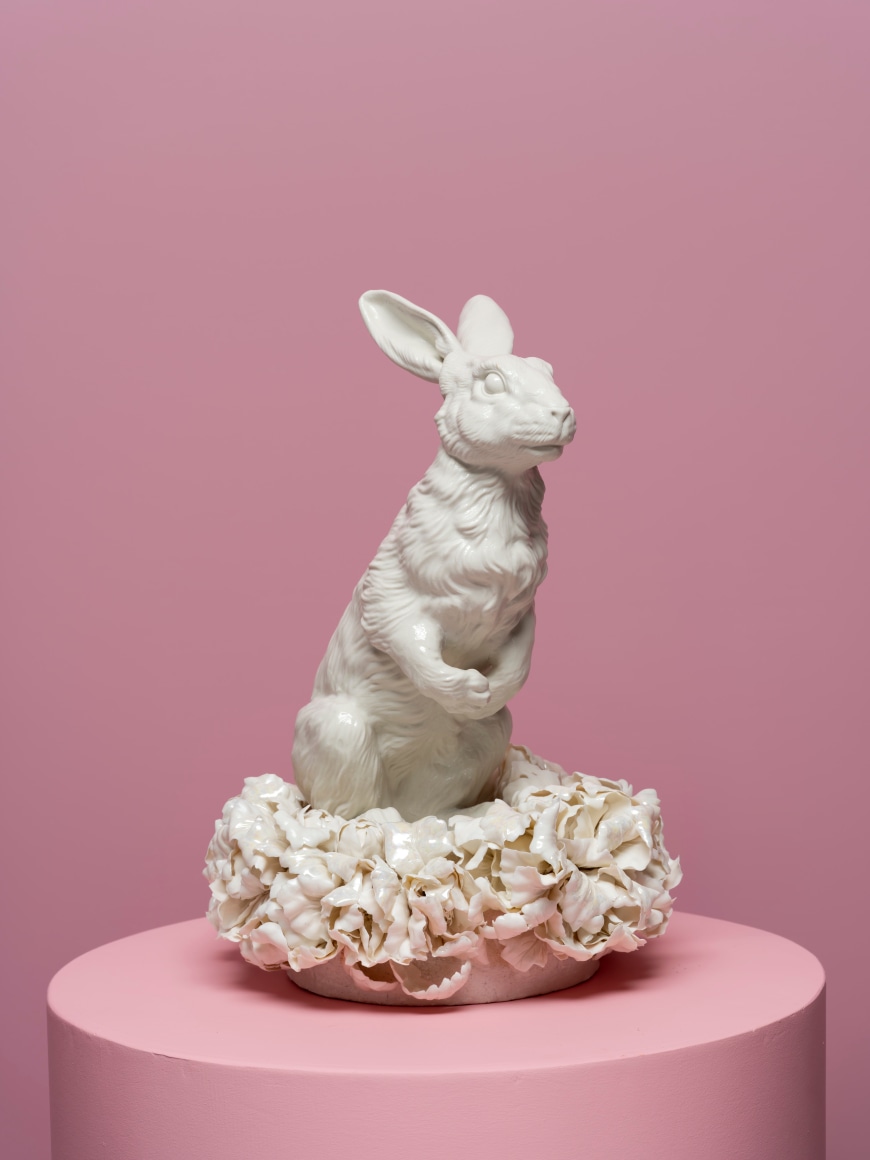 Neverending Beautiful, 2025, Porcelain, Handbuilt, 22k Gold Detailed